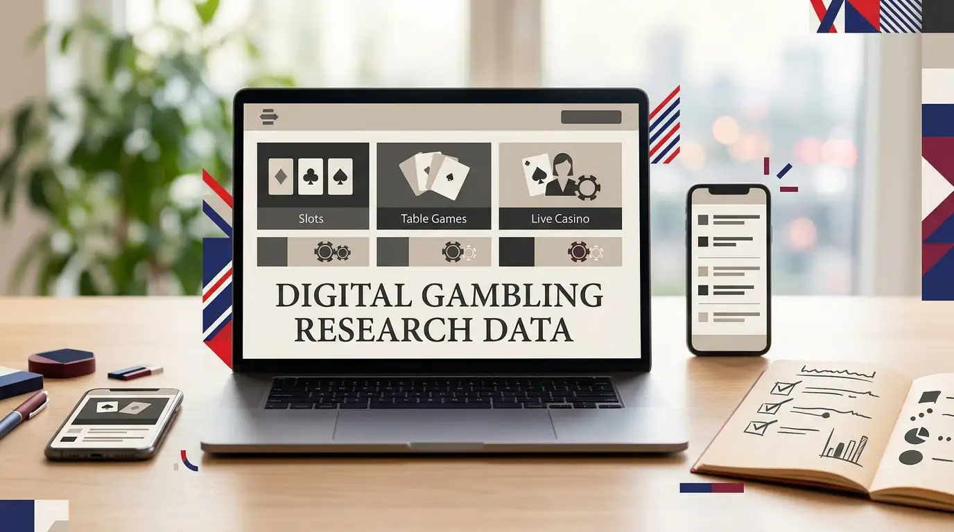 Illustration of online casino features with subtle UK context
