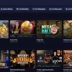 Current Goldbet live casino lobby with dealer table categories visible