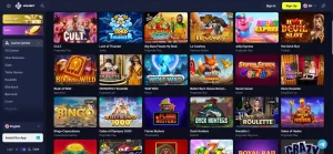 Goldbet casino lobby showing game categories and provider tiles
