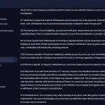 Goldbet official withdrawal terms showing processing and verification rules